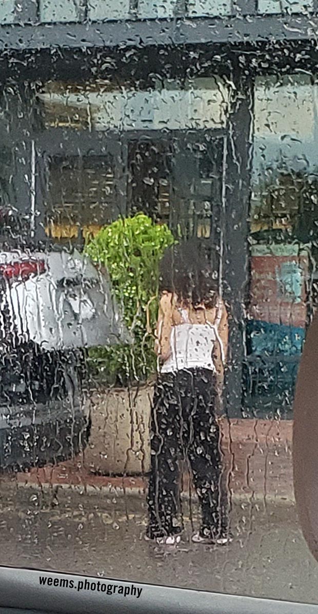 Out in the rain