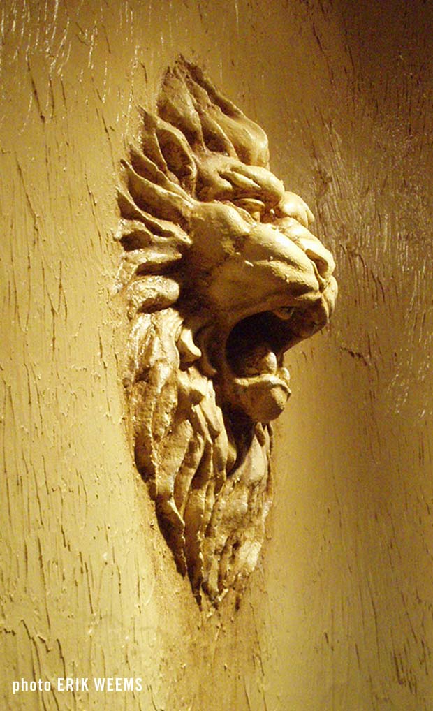 Lion on the Wall in Olive Garden off Broad Street Lion on the Wall